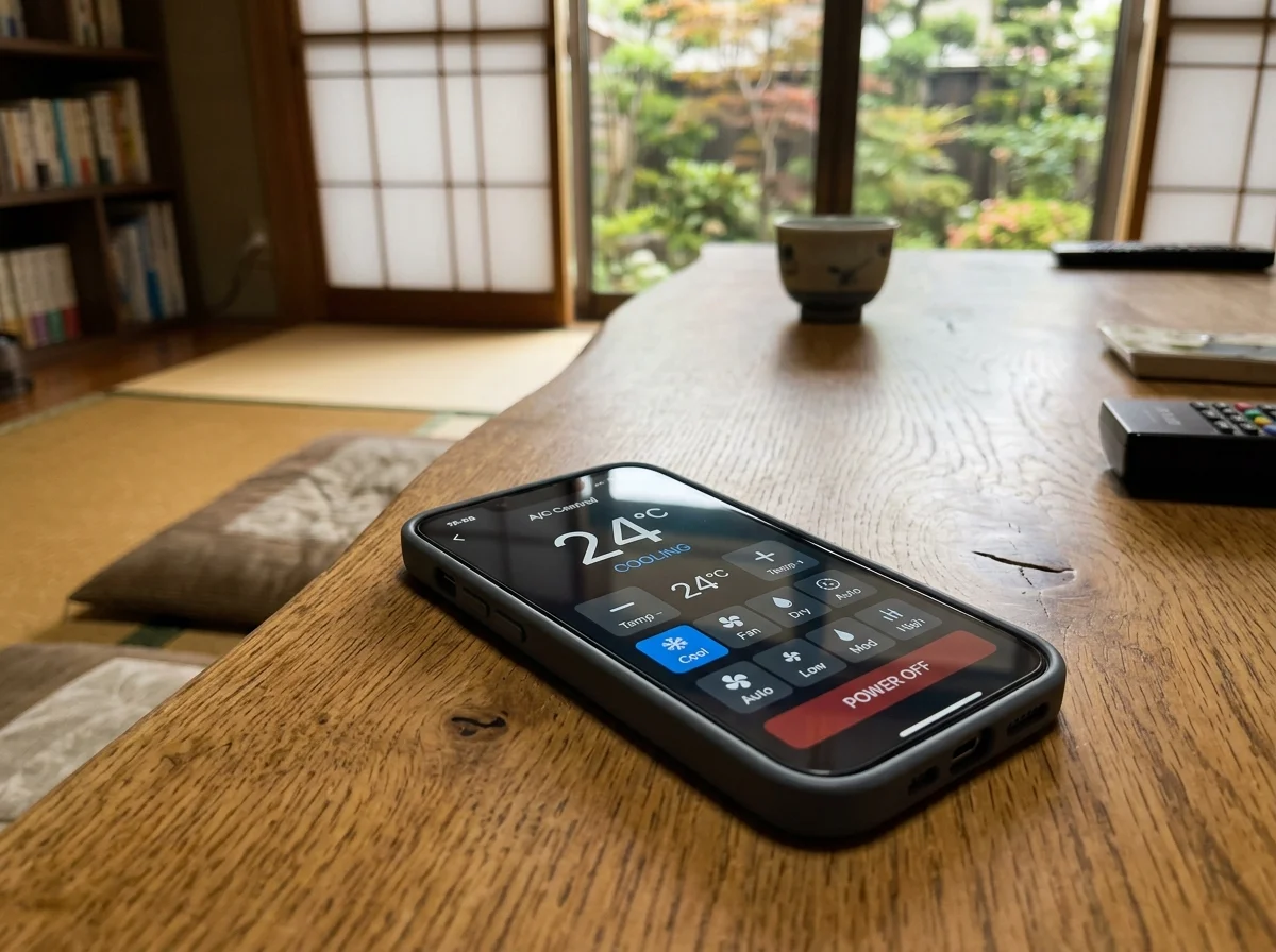 SwitchBotアプリのエアコン操作画面