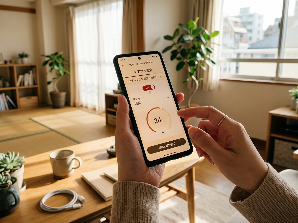 SwitchBotアプリのエアコン登録画面