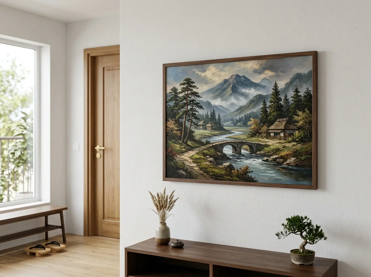 コードレスで壁に掛かるアートフレーム