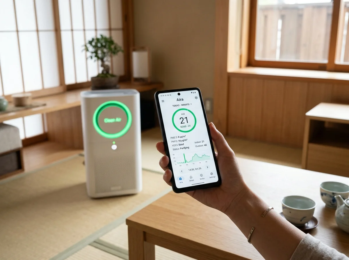 空気質のモニタリング画面