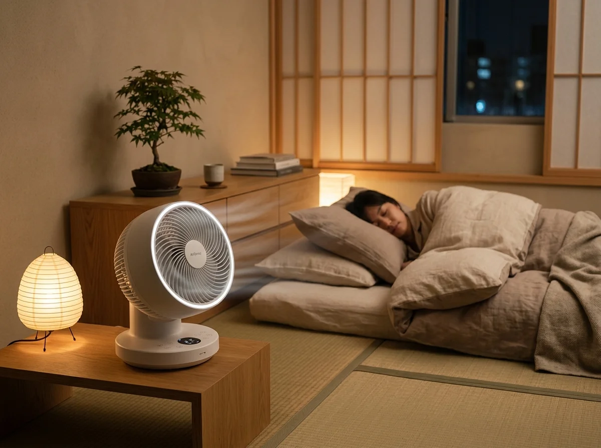 おやすみモードで使用するサーキュレーター