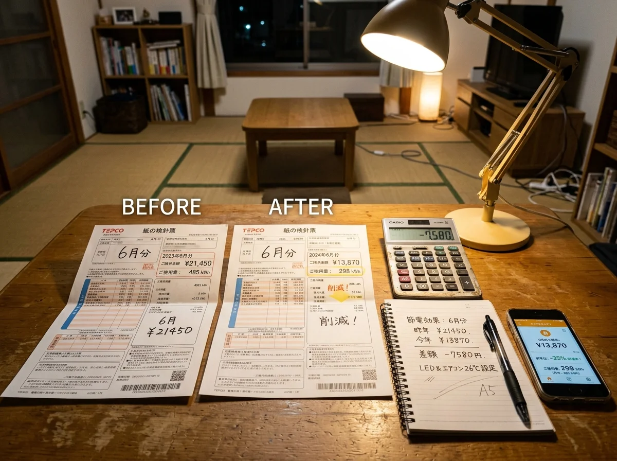 電気代の前年比較