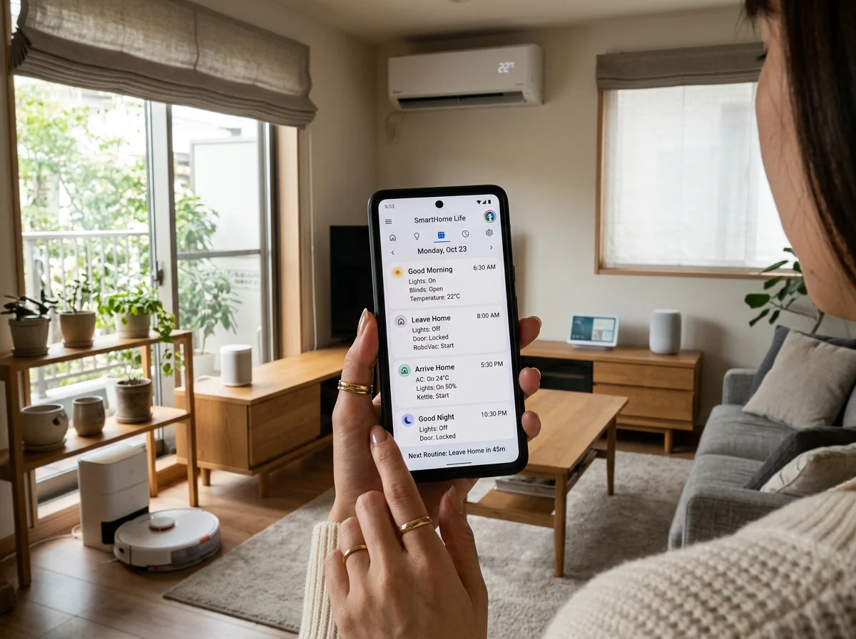 スマートホームの自動化スケジュール