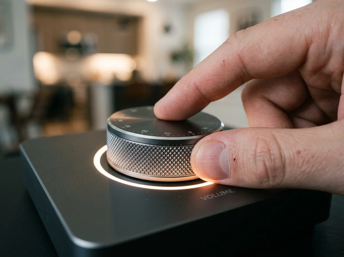 ダイヤル操作のクローズアップ