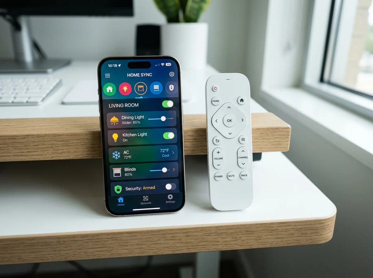 スマホアプリとリモコンの比較