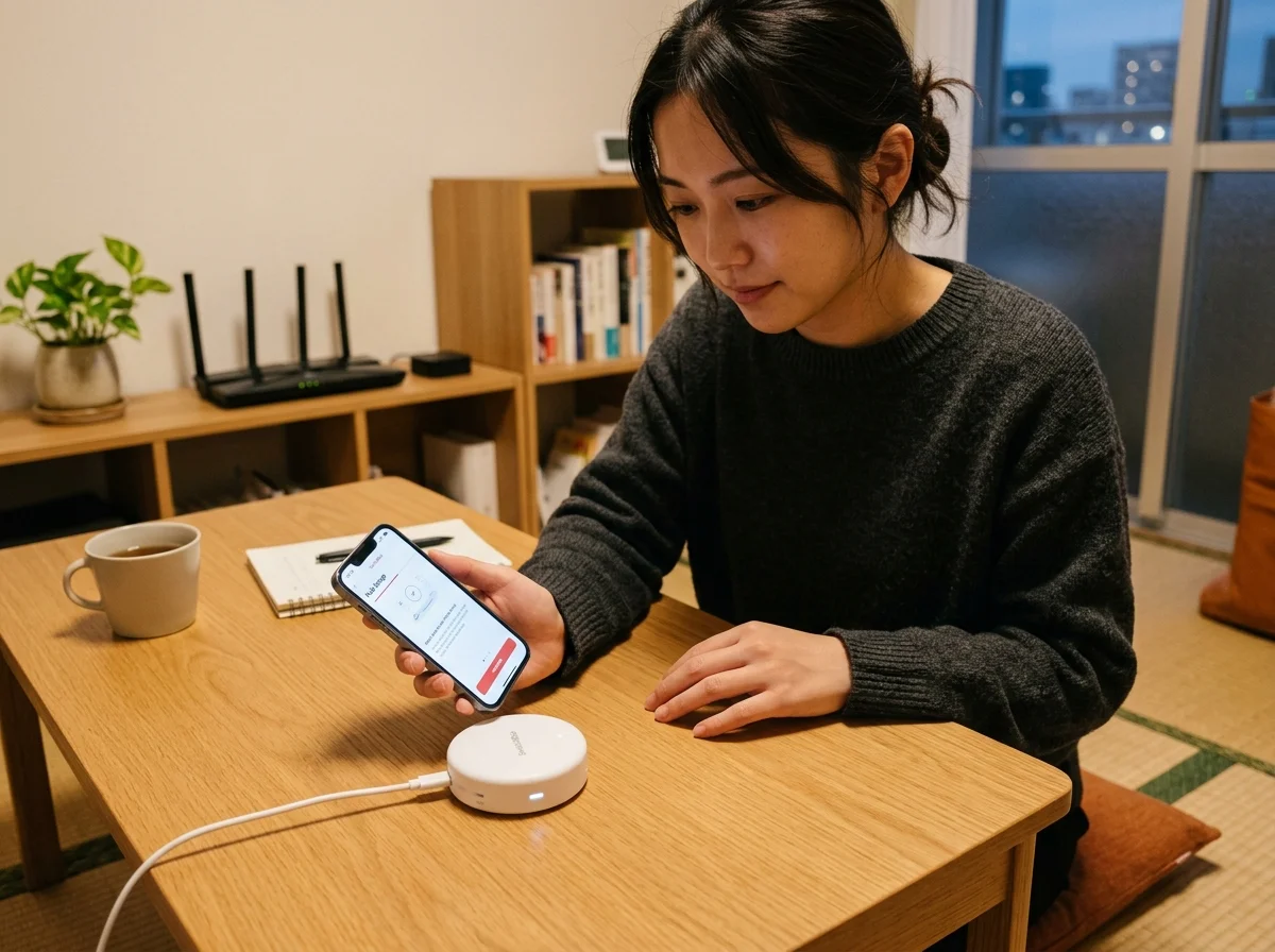 SwitchBotアプリでのセットアップ画面