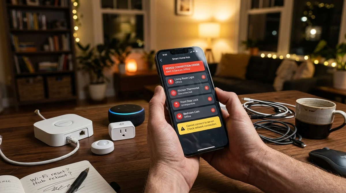 SwitchBotデバイスのトラブルシューティング作業中のスマートフォン画面