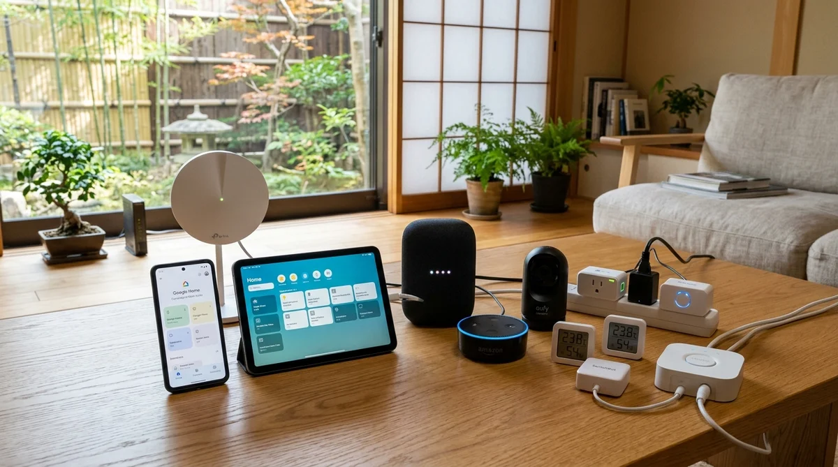 メッシュWiFiに接続されたさまざまなスマートデバイス