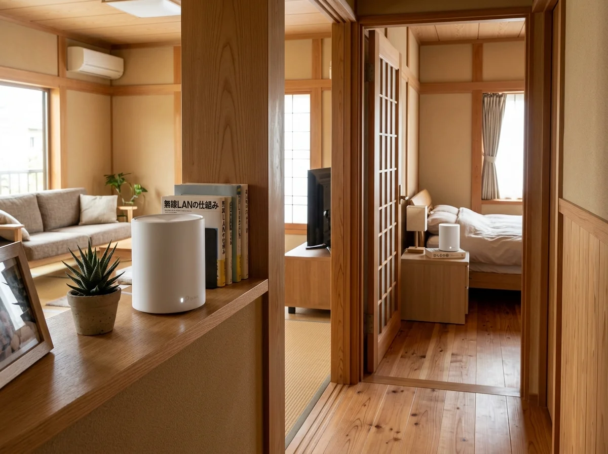 メッシュWiFiノードの最適な配置図