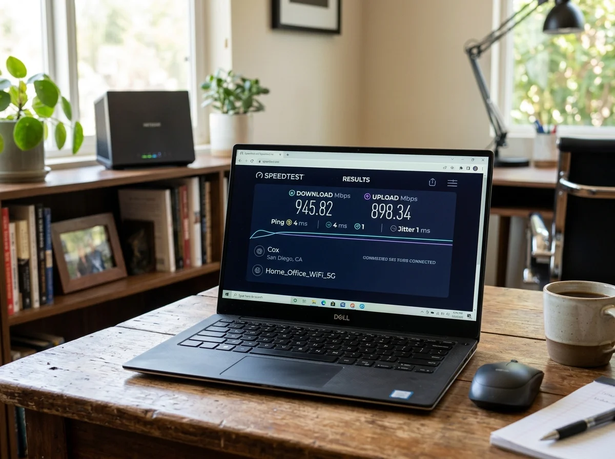 Wi-Fi速度テストの結果