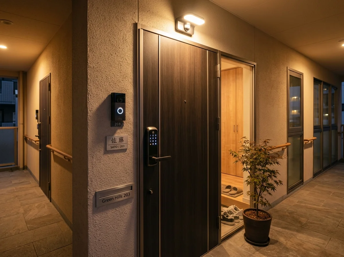 賃貸住宅でのセキュリティ設置例