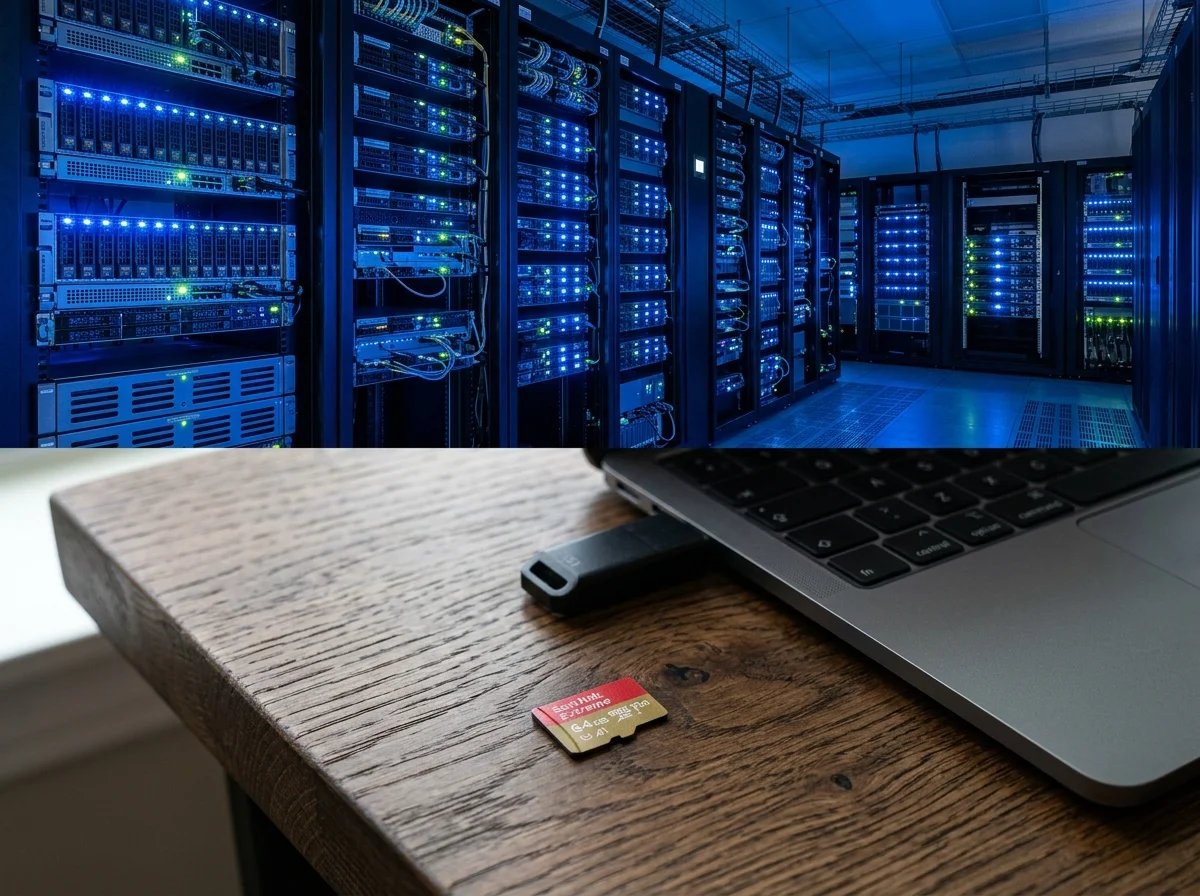 クラウド保存とローカル保存の比較イメージ