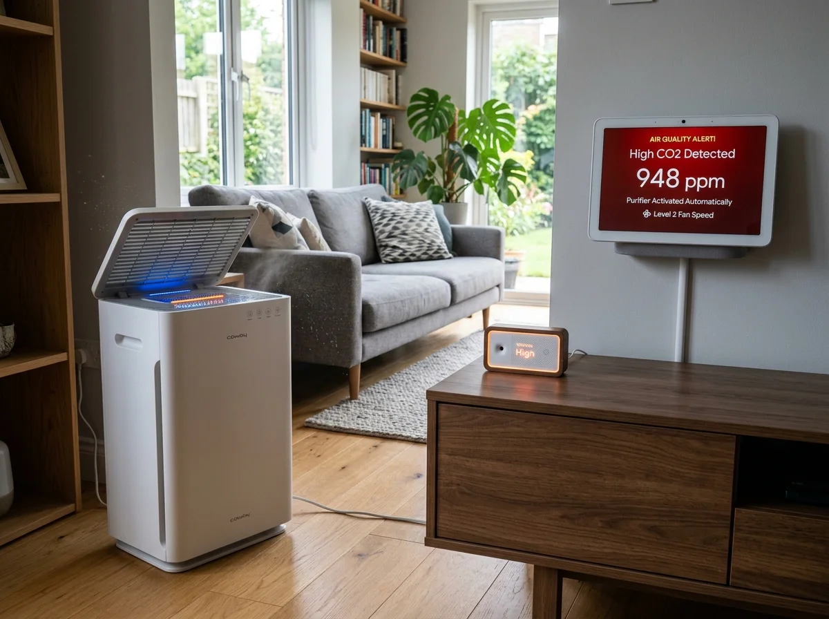 SwitchBot連携で換気を自動化する様子