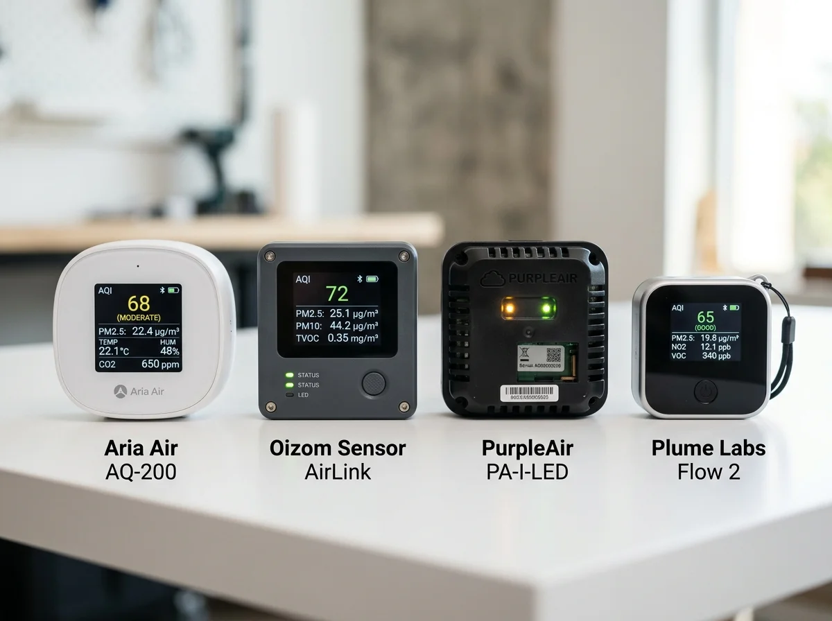 空気質センサー5機種の比較