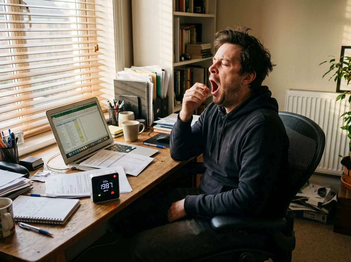 テレワーク中のCO2濃度と集中力の関係