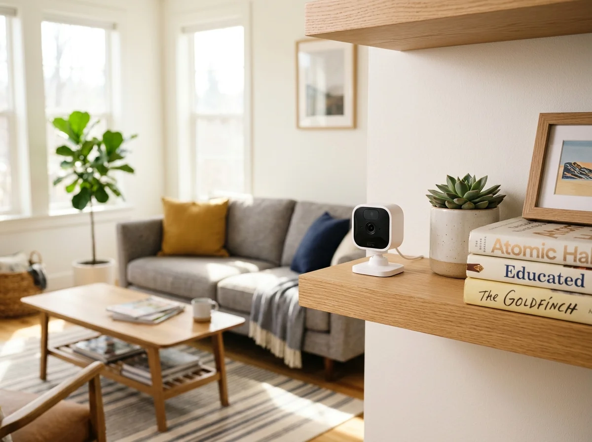 室内に設置された見守りカメラ