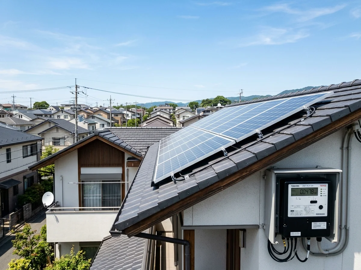 太陽光パネルとスマートメーター