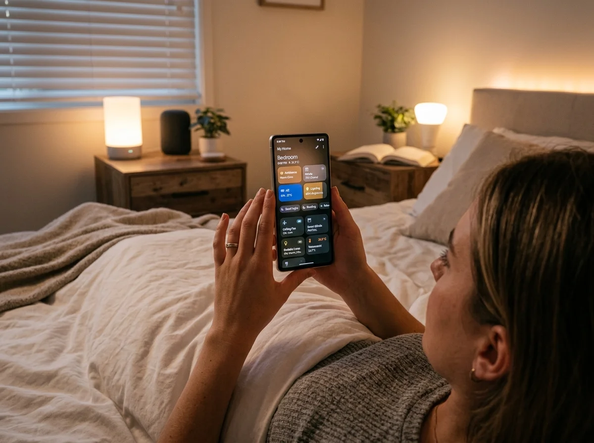 スマートフォンでオートメーションを設定している