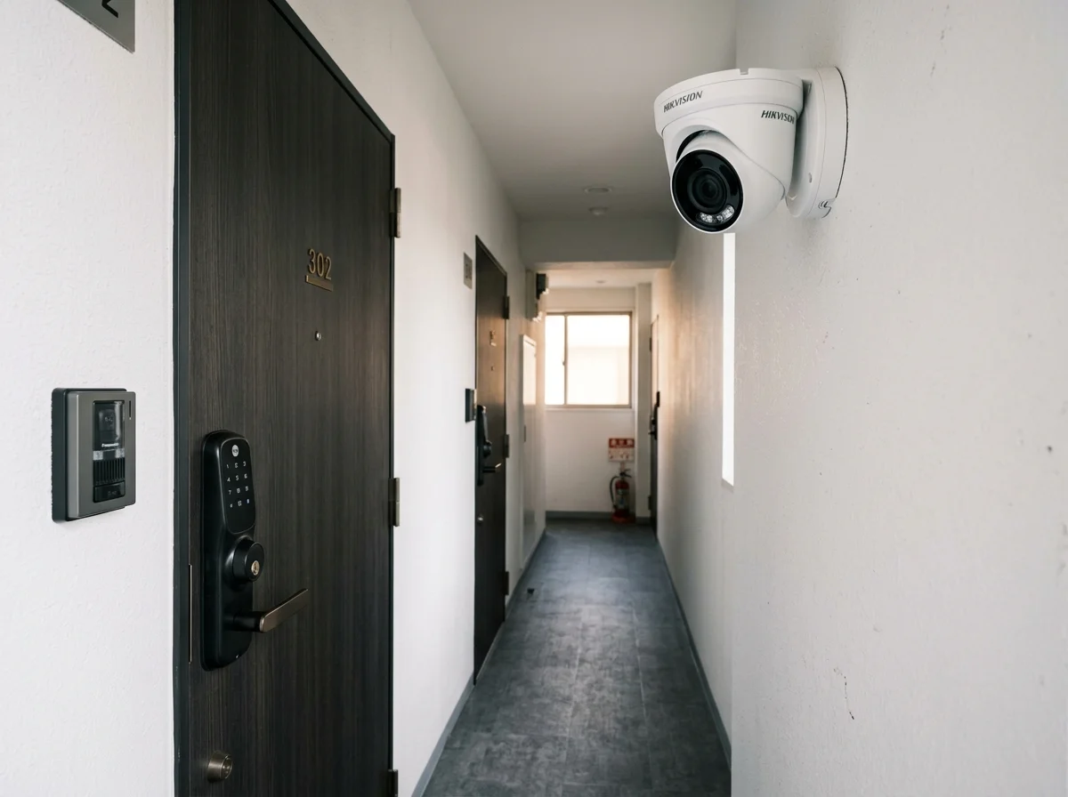 防犯カメラとスマートロック