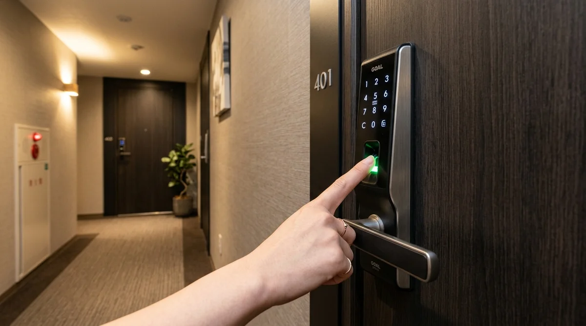 スマートロックの遠隔操作画面