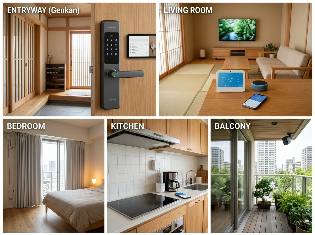 部屋別のSwitchBotエコシステム構成