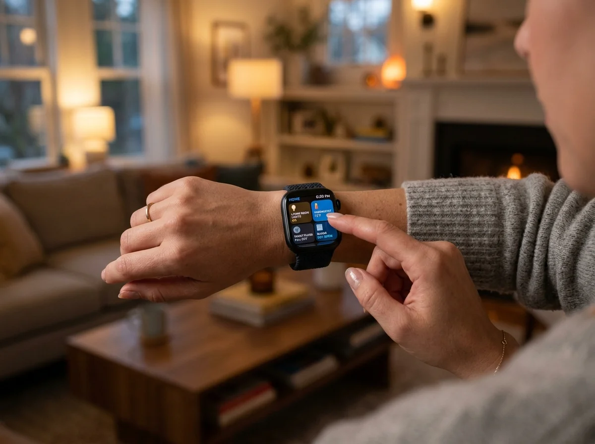 Apple WatchでSwitchBotを操作する様子