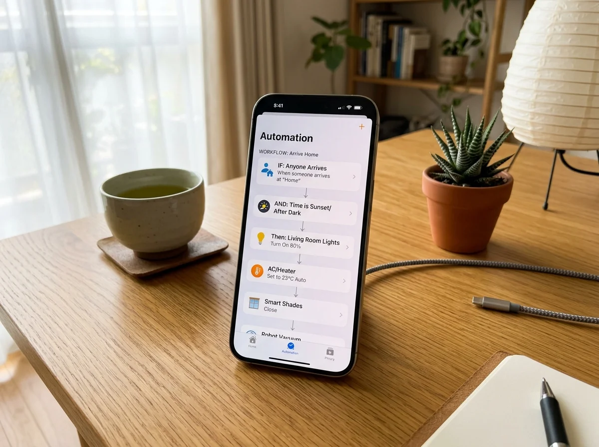 iOSショートカットアプリの自動化画面