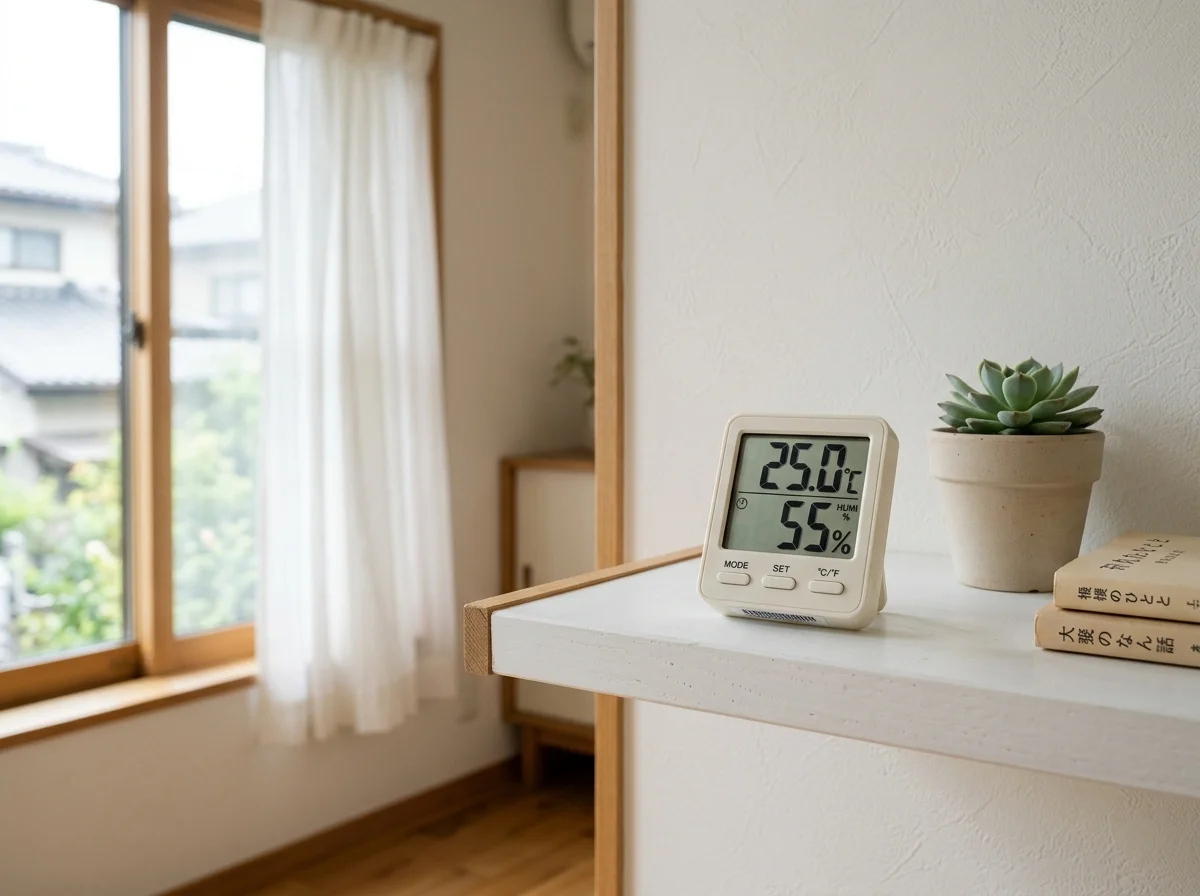 温湿度計の表示画面
