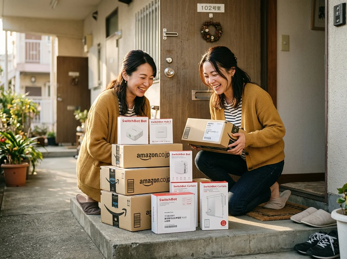 届いたSwitchBot製品パッケージ