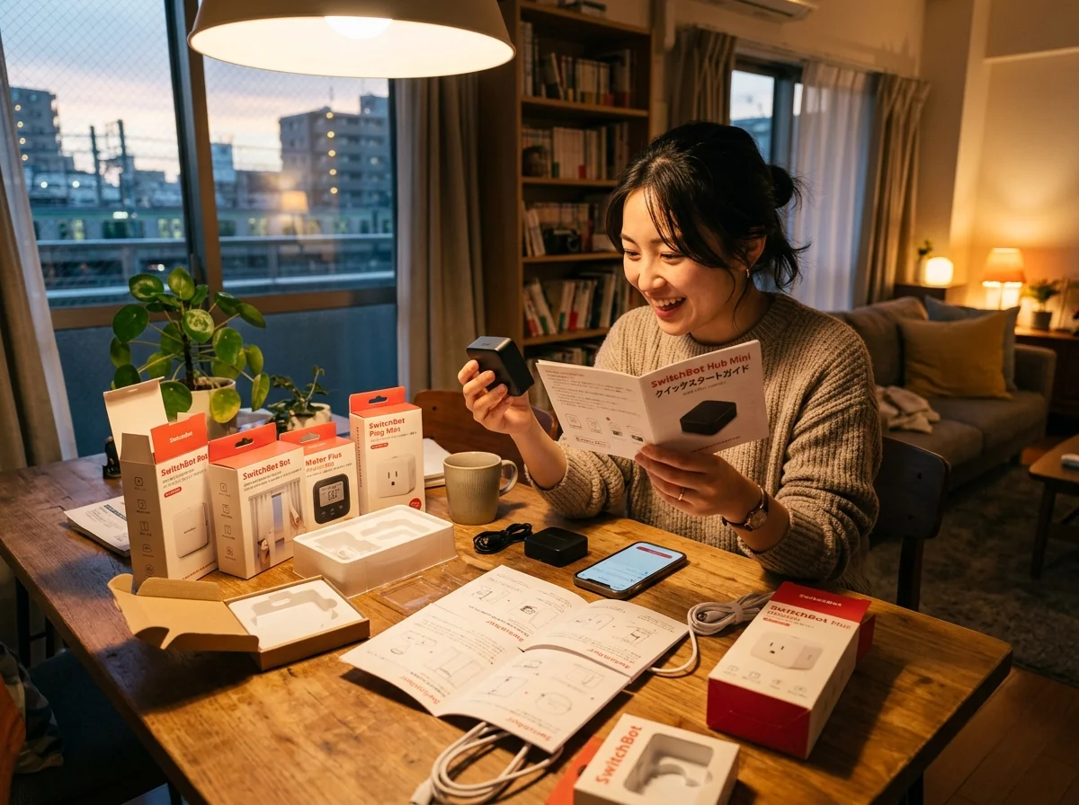 開封したSwitchBot製品群