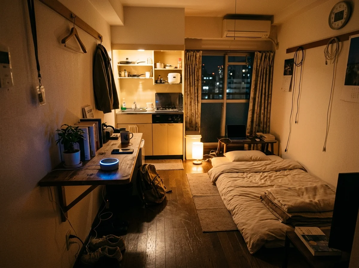 夜のリラックスモードの部屋