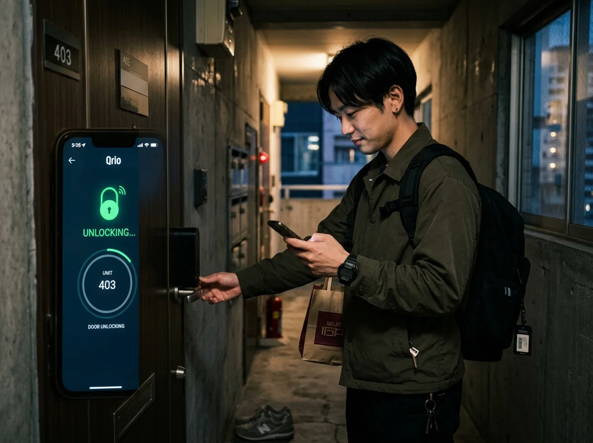 スマートロックで帰宅するイメージ