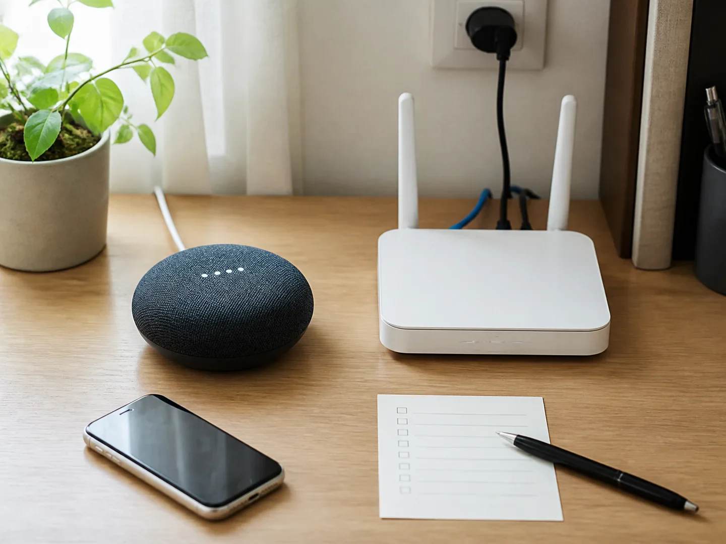 購入前に棚と電源とスマートホームの構成を確認するイメージ
