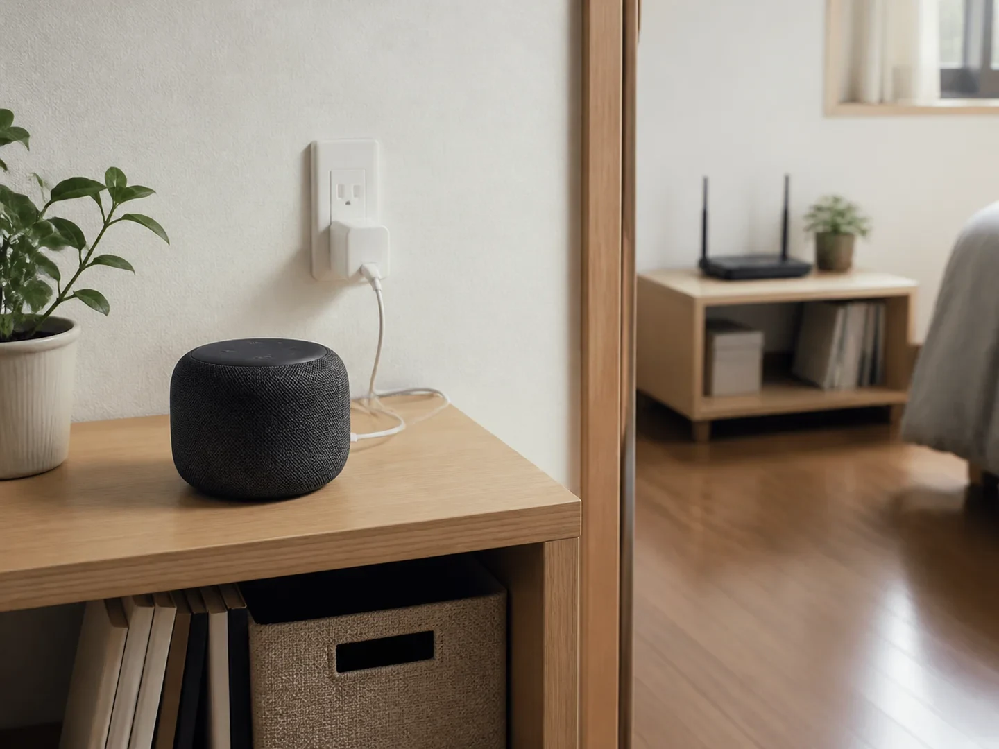 Wi-Fiルーターから離れた部屋へ通信が届く様子のイメージ