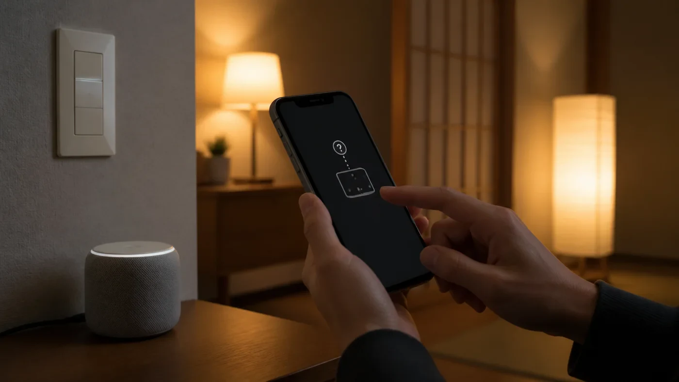 スマートホームの機器名と部屋設定を確認するトラブル対処の手元